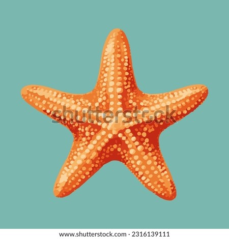 starfish colored 3d detailed illustration
