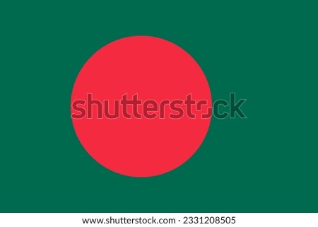 National flag of Bangladesh. Vector illustration.