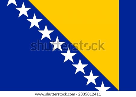 National flag of Bosnia and Herzegovina. Vector illustration.