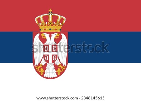 National flag of Serbia. Vector illustration.