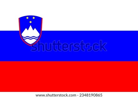 National flag of Slovenia. Vector illustration.