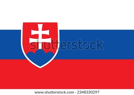 National flag of Slovakia. Vector illustration.