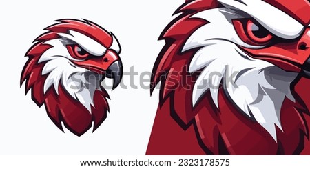 Red Falcon Logo: Dynamic Vector Graphic for Unforgettable Sport and E-Sport Teams
