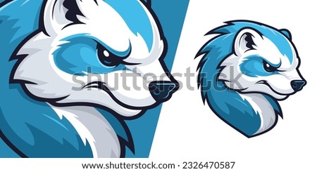 Dynamic Weasel Logo: Powerful Vector Graphic for Sport and E-Sport Gaming Teams