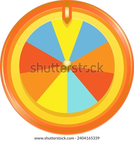 Clip art of rotary roulette lottery machine