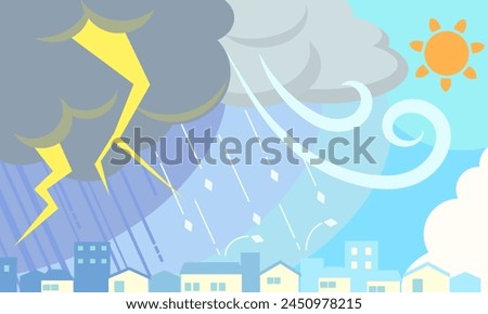 Illustration of sudden weather change