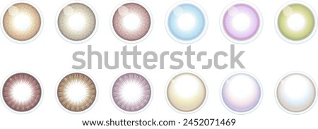 Clip art of color contact lens