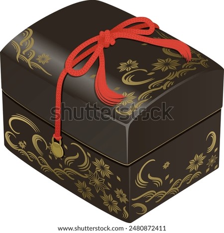 Illustration of a Japan's Tamatebako (Treasure Box)