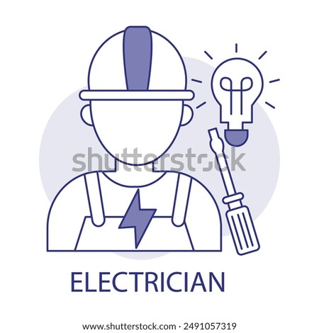 Electrician Icons: Electrical Services, Wiring, Electrical Repair, Electrician Tools, Electrical Maintenance.