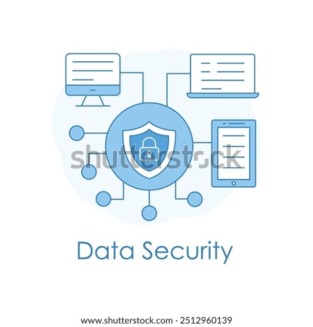 Data Security Filled Icon. Enhanced Protection of Sensitive Information with Encryption and Privacy Tools for Safe Networks.