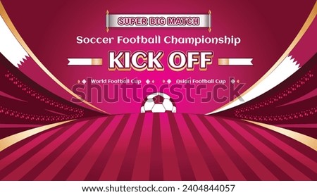 BACKGROUND SOCCER FOOTBALL STADIUM WORLD QATAR ASIAN CUP CHAMPIONSHIP  BIG MATCH KICK OFF SCOREBOARD