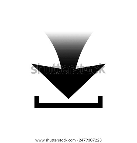 Download icon. Upload button. Download or upload icon isolated on white background.