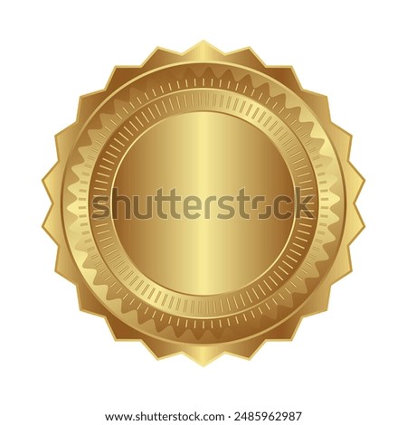 Genuine gold coins look beautiful and luxurious. Blank coins on a white transparent background.