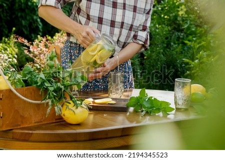 Similar – Image, Stock Photo summer refreshing drink lemonade