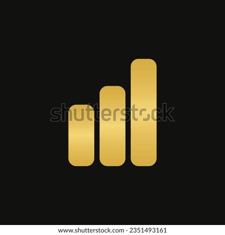 Cellular signal level. Isolated mobile network strength. Wireless connection symbol on white background. Outline illustration of cellphone indicator. Vector EPS 10.