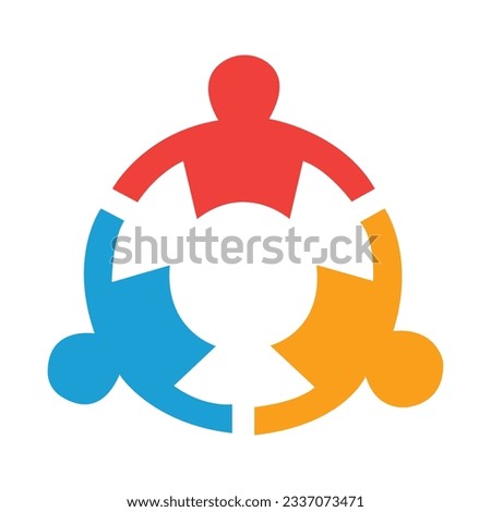 Creative social community gruop people logo design.concept.Teamwork people business group.Teamwork logo vector.Teamwork group logo vector.People Table Meeting Group Logo Vector........................