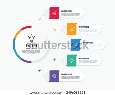 Vector infographic label design with circle infographic template design and 4-5-6 options or steps. Can be used for process diagram, presentations, workflow layout, banner, flow chart, info graph.