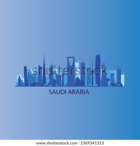 Saudi Arabia Riyadth Silhouette Background