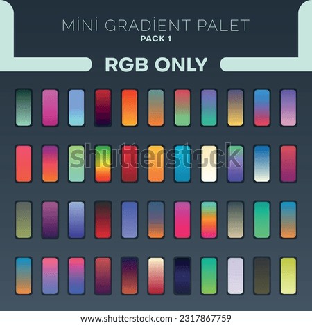 48 Gradient Color Palet Vector Pack - 1