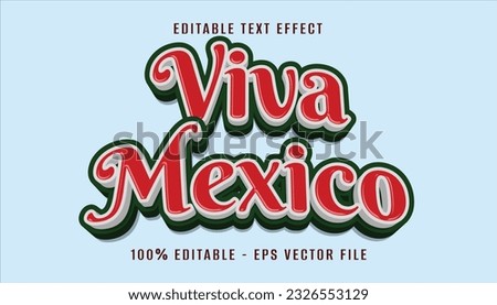 viva mexico 3d text effect design 