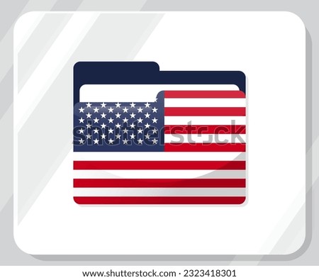America Glossy Folder Flag Icon