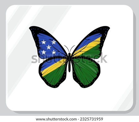 Solomon Islands Butterfly Flag Pride Icon
