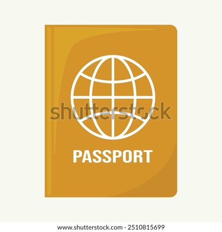 passport icon design, vector illustration eps10 graphic.flat design