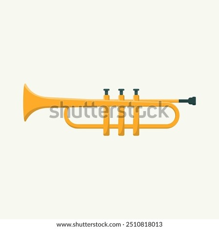 Trumpet icon Trumpet flat icon. Musical instrument. Vector illustration of a trumpet.