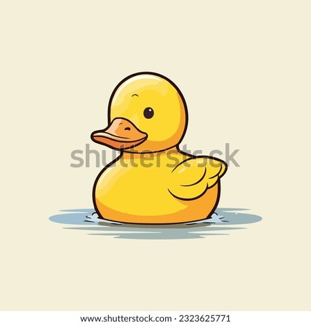 A yellow rubber duck isolated