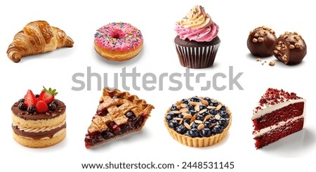 Similar – Image, Stock Photo Chocolate dessert with blueberries