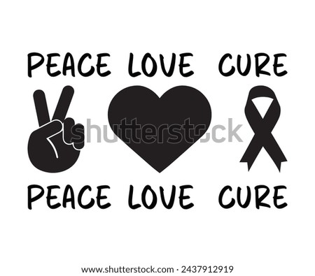 Peace Love Cure T-shirt, Heart Disease Cut Files, Wishing For A Cure, Red Ribbon, I Wear Red Shirt, Stronger Than Storm Wear Red Rainbow, Heart Health Awareness, Cut File For Cricut Silhouette