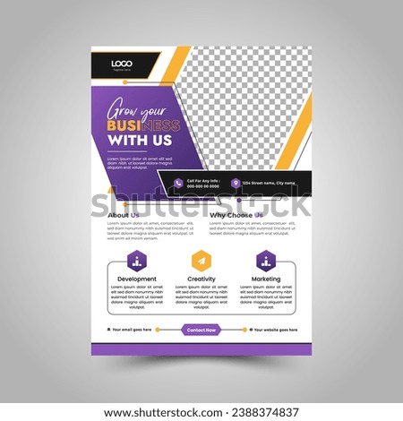 Creative Modern Corporate Business Flyer Design Template.Flyer Design Layout Template in A 4, Minimal and Creative Business Flyer Design