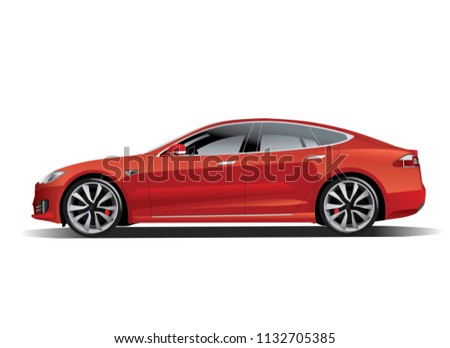 Electric Car vector illustration