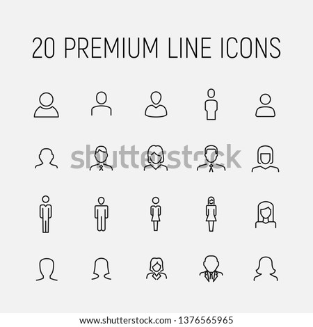 Premium set of user line icons. Simple pictograms pack. Stroke vector illustration on a white background. Modern outline style icons collection.
