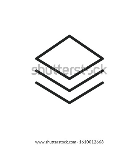 Simple layers line icon. Stroke pictogram. Vector illustration isolated on a white background. Premium quality symbol. Vector sign for mobile app and web sites.
