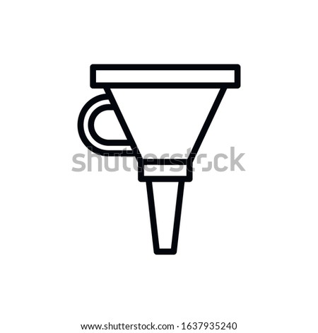 Simple funnel line icon. Stroke pictogram. Vector illustration isolated on a white background. Premium quality symbol. Vector sign for mobile app and web sites.