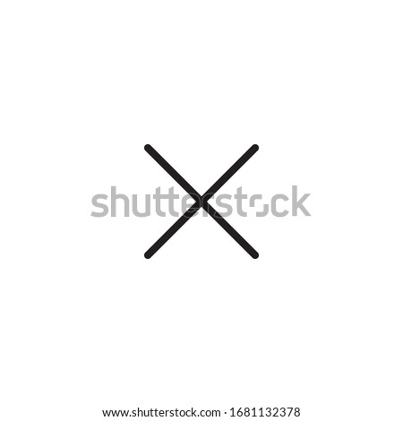Simple cross line icon. Stroke pictogram. Vector illustration isolated on a white background. Premium quality symbol. Vector sign for mobile app and web sites.