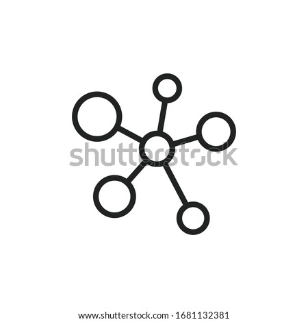 Simple connection line icon. Stroke pictogram. Vector illustration isolated on a white background. Premium quality symbol. Vector sign for mobile app and web sites.