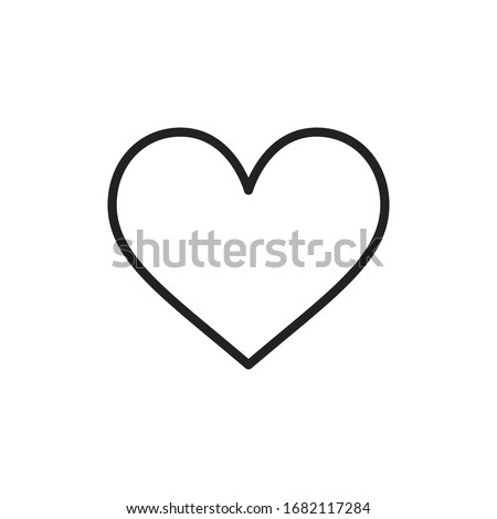 Simple heart line icon. Stroke pictogram. Vector illustration isolated on a white background. Premium quality symbol. Vector sign for mobile app and web sites.