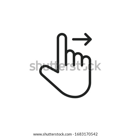 Simple gesture line icon. Stroke pictogram. Vector illustration isolated on a white background. Premium quality symbol. Vector sign for mobile app and web sites.