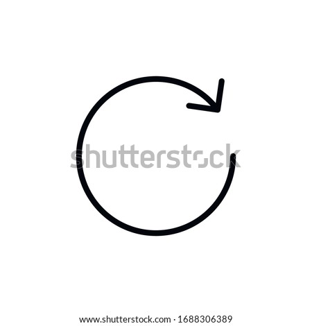 Simple refresh line icon. Stroke pictogram. Vector illustration isolated on a white background. Premium quality symbol. Vector sign for mobile app and web sites.