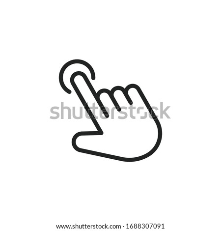 Simple gesture line icon. Stroke pictogram. Vector illustration isolated on a white background. Premium quality symbol. Vector sign for mobile app and web sites.