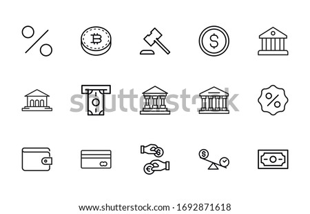 Big set of Finance line icons. Vector illustration isolated on a white background. Premium quality symbols. Stroke vector icons for concept or web graphics. Simple thin line signs. 
