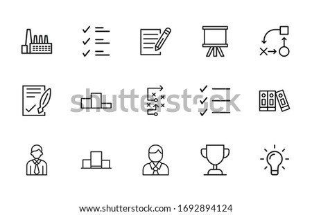 Icon set of start up. Editable vector pictograms isolated on a white background. Trendy outline symbols for mobile apps and website design. Premium pack of icons in trendy line style.