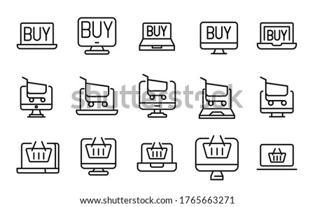 Vector line icons collection of online shop. Vector outline pictograms isolated on a white background. Line icons collection for web apps and mobile concept. Premium quality symbols
