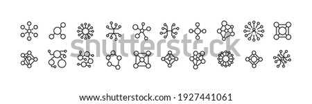 Editable vector pack of connection line icons. Trendy stroke signs for website, apps and UI. Premium set of connection thin line icons. ストックフォト © 