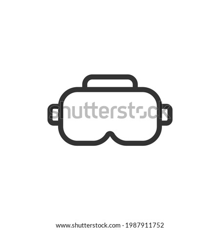VR glasses line icon, sign or symbol. Premium pictogram in trendy outline style. VR glasses pixel perfect vector icon isolated on a white background. 