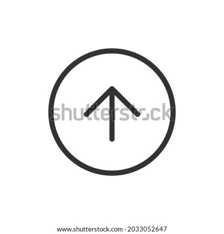 Arrow minimal line icon. Web stroke symbol design. Arrow sign isolated on a white background. Premium line icon.