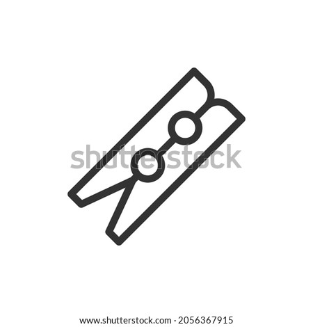 Peg line icon, sign or symbol. Premium pictogram in trendy outline style. Peg pixel perfect vector icon isolated on a white background. 