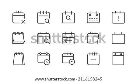 Line stroke set of month  icons. Premium symbols for your design. Editable vector objects isolated on a white background.